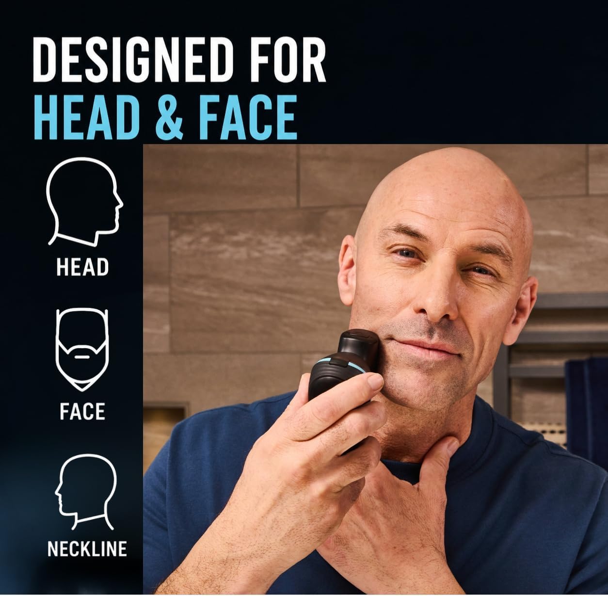 Remington Balder Head & Face Shaver for Men. Rotary Wet & Dry Razor - Image 9