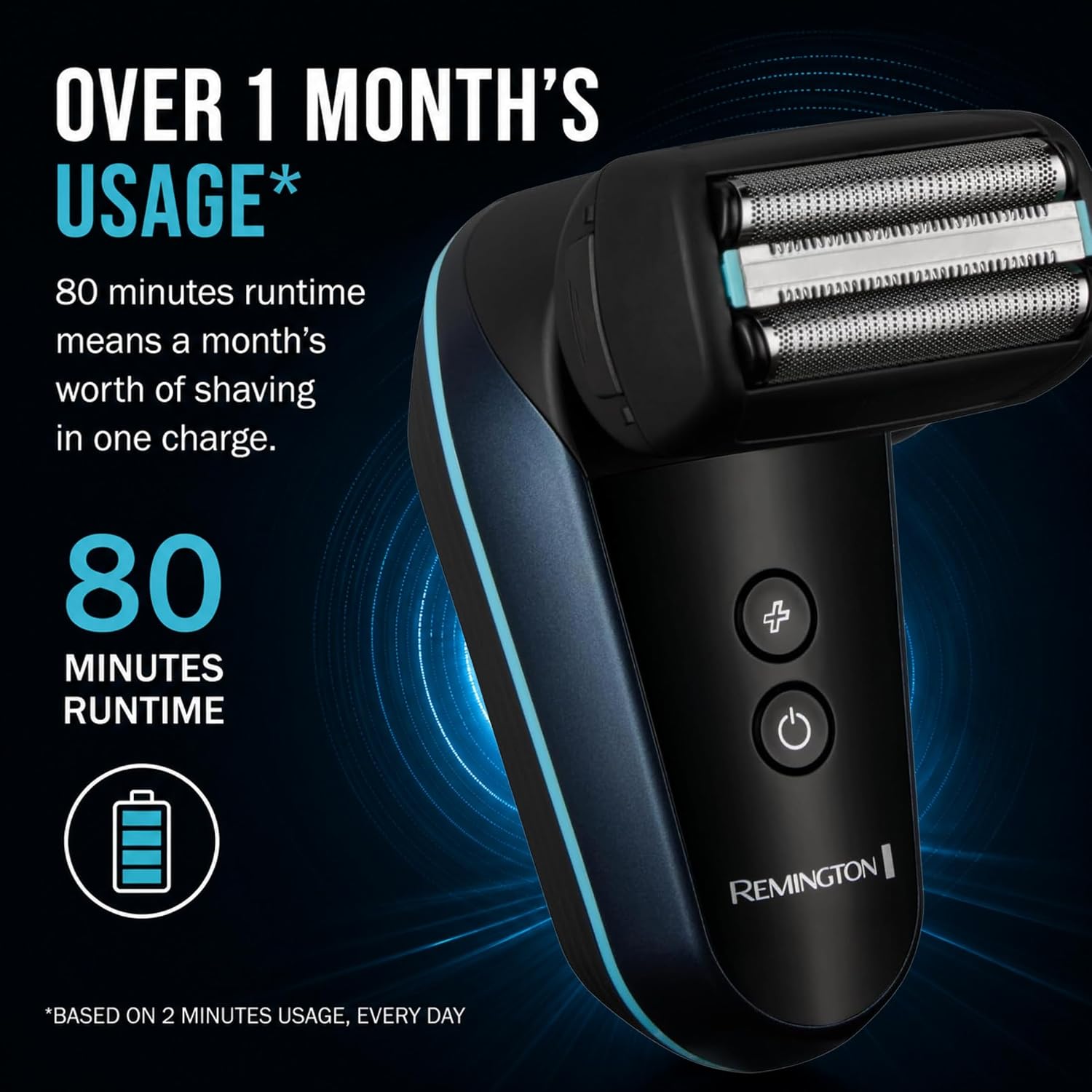 Remington Balder Head & Face Shaver for Men. Rotary Wet & Dry Razor - Image 4