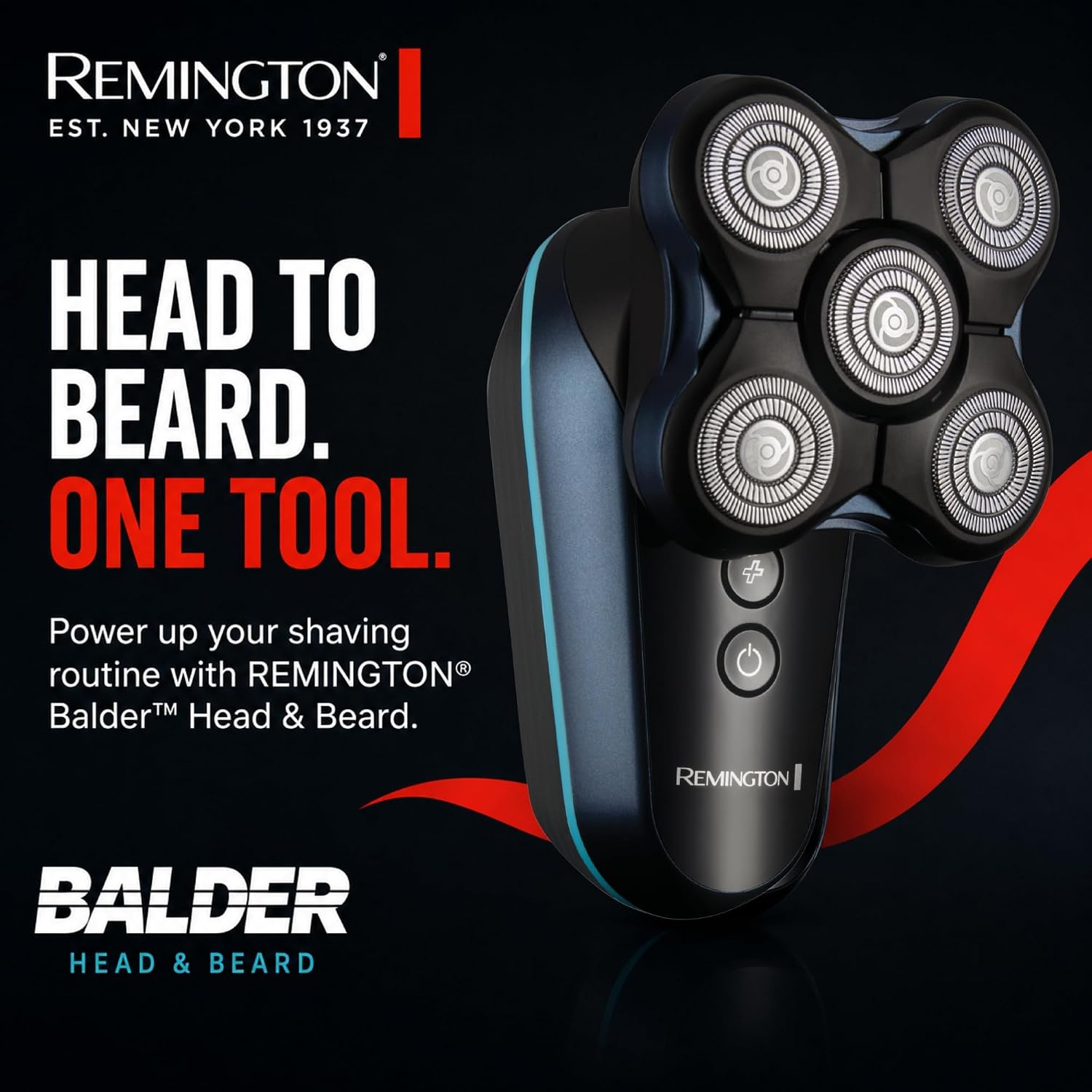 Remington Balder Head & Beard Shaver for Men. Rotary Wet & Dry Razor - Image 2