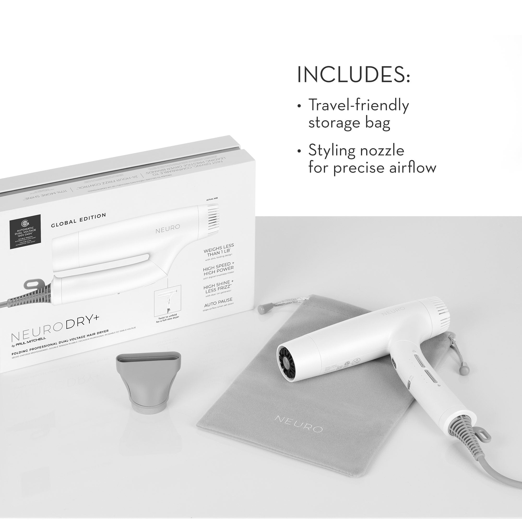 Neuro Dry+ Folding Professional Dual-Voltage Hair Dryer - Image 8