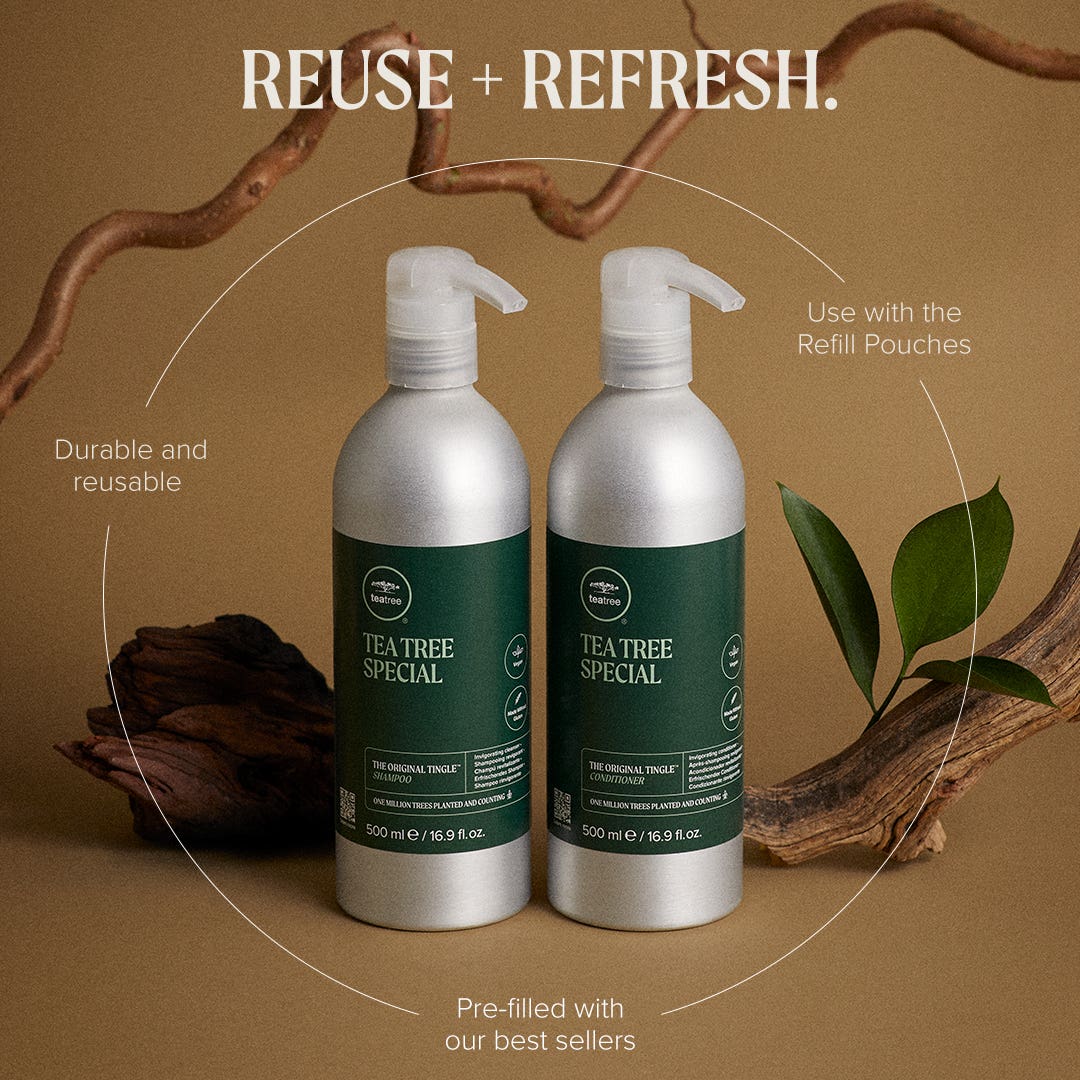 Tea Tree Special Shampoo Aluminum Bottle - Image 2